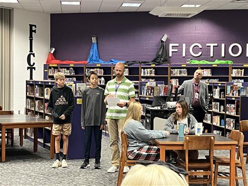 BOE news students in photo: Westin Stallbaumer is on the left and Graham Ostmeyer is on the right.