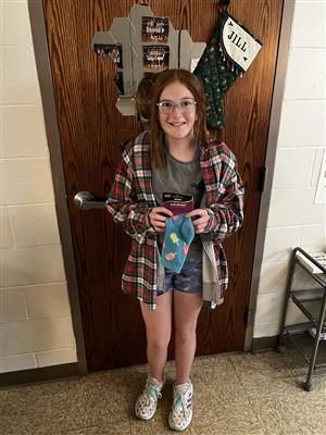 Student with gift