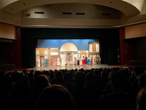 USD230 8th Graders watch the High School's production of "The Music Man."