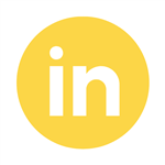 Yellow Circle LinkedIn Logo