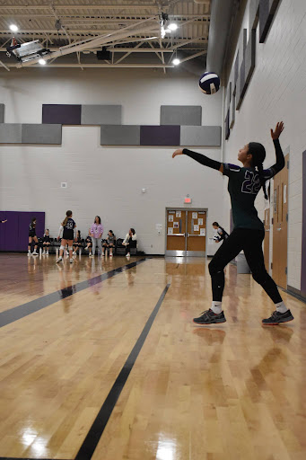  serving the ball